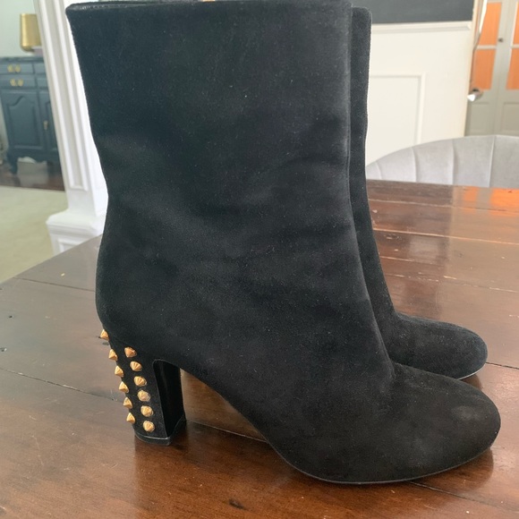 Gucci Shoes - Authentic Gucci Melville black suede studded ankle booties. Size 35